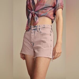 Lucky Brand Women's High Rise Mom Denim Jean Shorts in Pink Lady Size 4/27